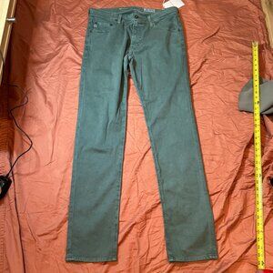 AG Trellis Stretch Sateen Modern Slim Pants - Sulfur Kelp Forest - 32